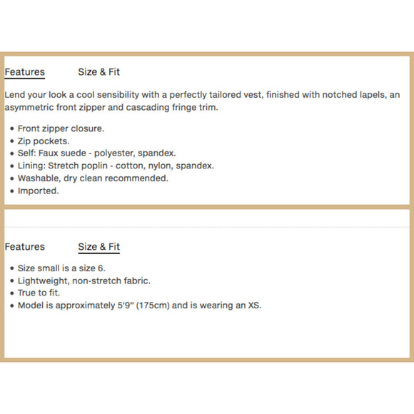 💕BCBGMAXAZRIA💕 Mike Faux Suede Fringe Vest - Picture 8 of 8